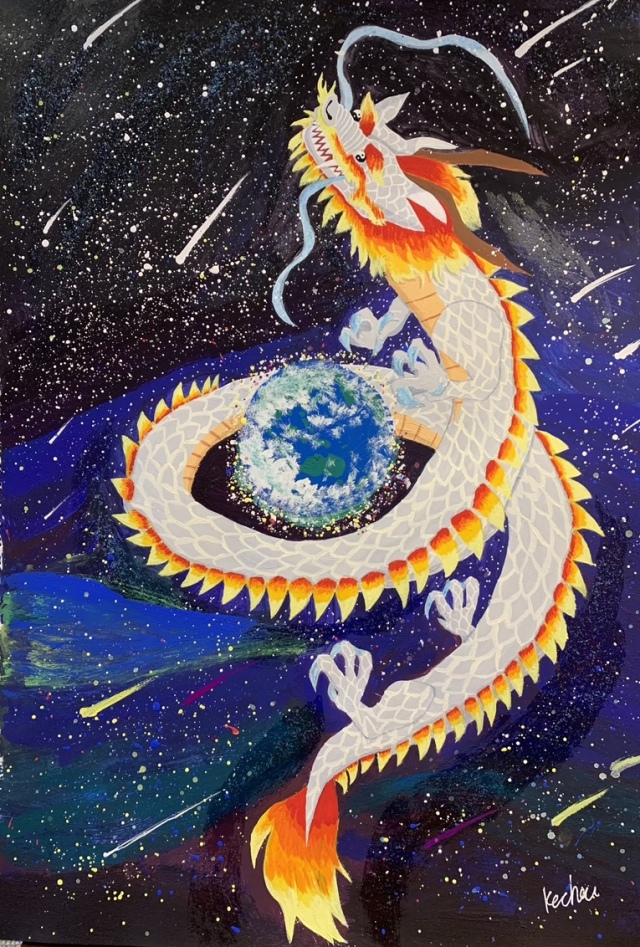 龍と地球と宇宙【展示用】The Dragon, the Earth, and the Universe [For Exhibition]