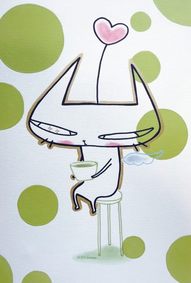 抹茶とねこ。